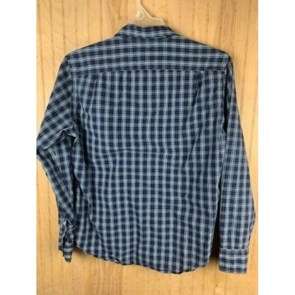 J Crew Size M Mens Shirt Button Down Tailored Fit Blue Striped Long Sleeve